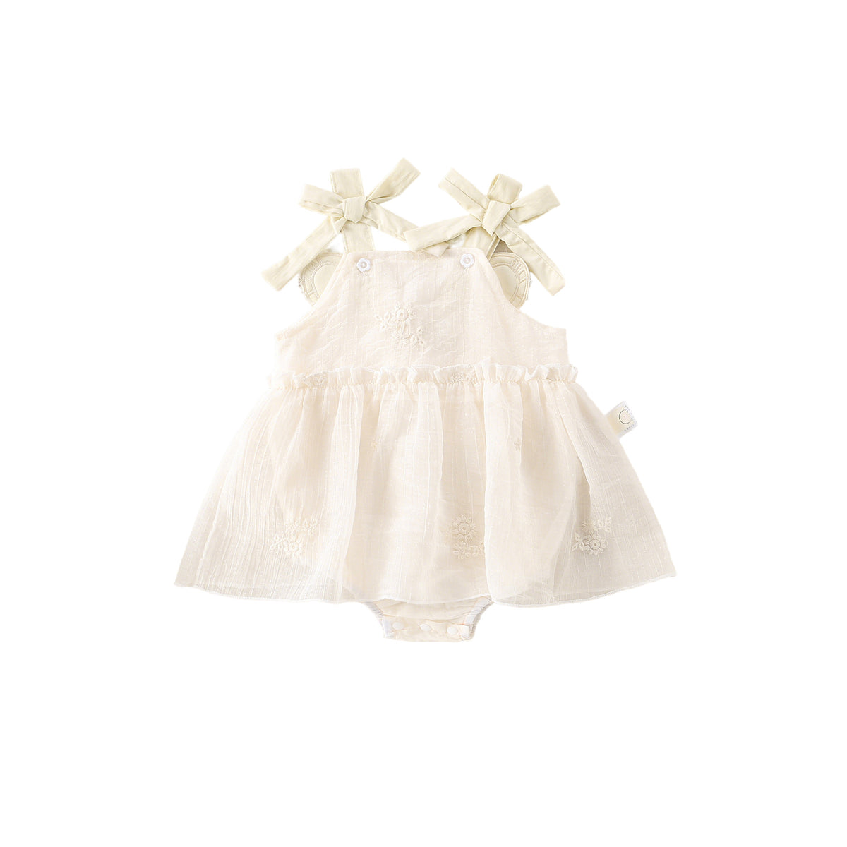Baby Thin Sleeveless Onesie for Infant Girls, Solid Color Cute Baby Romper